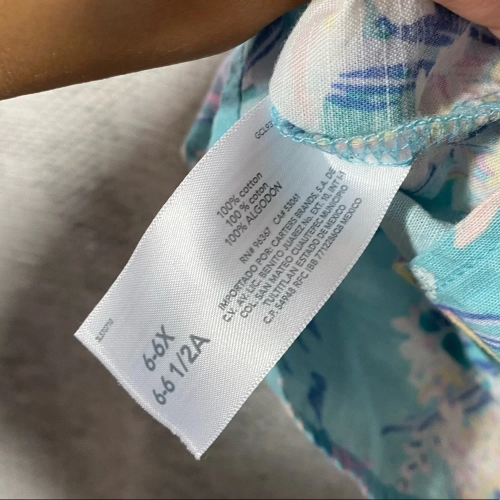 OshKosh floral bow back ruffle tank size 6/6X